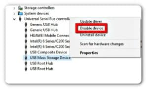 Usb port per port disable control что это